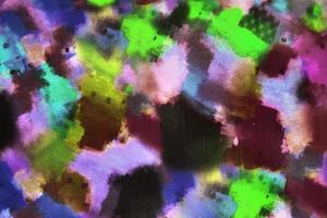 Detailed close up view on samples of cloth and fabrics in different colors found at a fabrics market photo