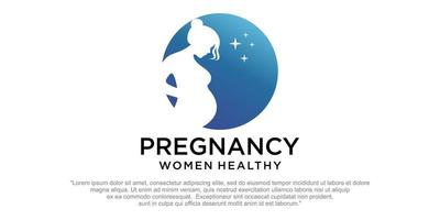 vector premium de plantilla de logotipo embarazada