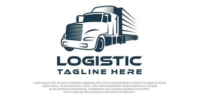 Transportation Truck Logo Vector Design. Creative Truck Trailer logo shape