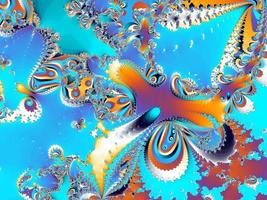 Beautiful zoom into the infinite mathematical mandelbrot set fractal. photo