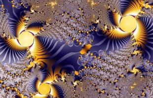 Beautiful zoom into the infinite mathematical mandelbrot set fractal. photo