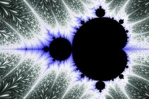 Beautiful zoom into the infinite mathematical mandelbrot set fractal. photo