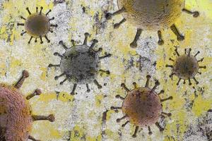 Old stone and rock textures with some virus fossil virus visualization photo