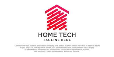 Smart House tech icon set  Logo design. Digital Electronics Chip control Home Logotype concept icon. vector