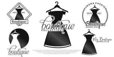 vector logo clothing. Illustration dress on a hanger