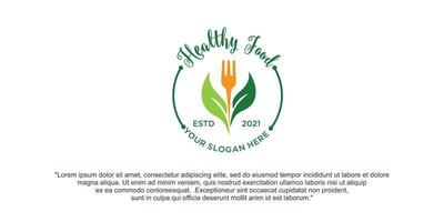 Healthy Food Logo Template vector