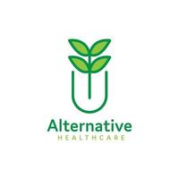 logotipo de medicina alternativa vector