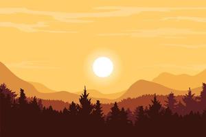 mountains silhouette vector illustration