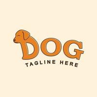 dog lettering logo vector