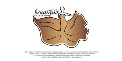 woman fashion logo, vector