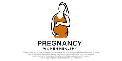 Pregnant logo template vector icon illustration design