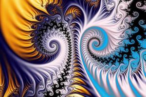 Beautiful zoom into the infinite mathematical mandelbrot set fractal. photo