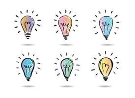 Light Bulb, Concept and ideas, hand-drawn illustration. Vector. vector