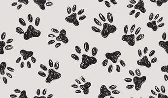 Ink Dog Paw, Cat Paw, grunge style, Vector. vector