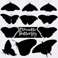 Horses Butterfly collection Set Icons vector