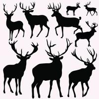 Animal Sleigh Deer Silhouette Craft vector