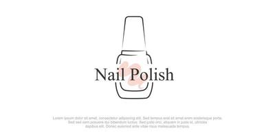 Nail studio template for logo vector