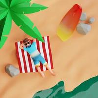 Cartoon hello summer illustration photo