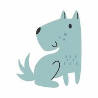 Cute dog in doodle style. Vector illustration. Pet. Hand drawn art.