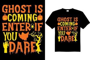 Halloween ghost t shirt design vector