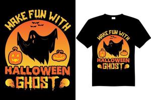 vector de diseño de camiseta de fantasma de halloween