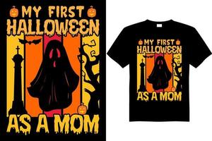 vector de diseño de camiseta de mamá de halloween