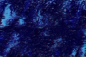 Abstract blue background with glitch effect for background. Noise Texture of video glitch error. Test screen photo