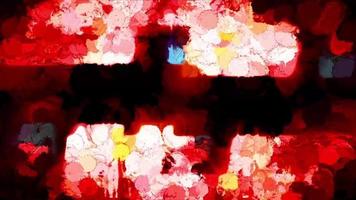 Digital Rendering Abstract Bright Red Energetic Background video