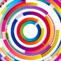 Abstract digital circles vector background photo