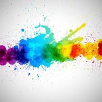 Holi vector background, abstract colorful splash paint blots. Bright spots and blobs for holiday design poster, card, banner, etc. photo
