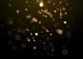 Gold glitter vintage lights background. defocused photo