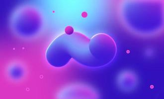 Abstract Neon 3D Object Bubbly Background with Floating Particles photo