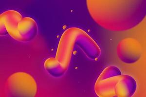 Abstract Neon 3D Object Bubbly Background with Floating Particles photo