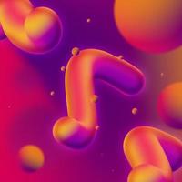 Abstract Neon 3D Object Bubbly Background with Floating Particles photo