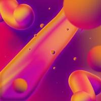 Fondo burbujeante de objeto 3d de neón abstracto con partículas flotantes foto