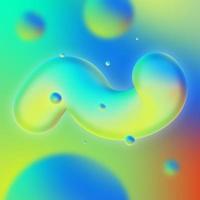 Abstract Neon 3D Object Bubbly Background with Floating Particles photo