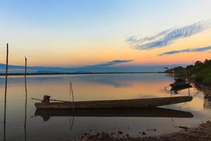 Fishing boats at the Mekong River photo