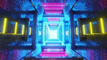 3D illustration Background for advertising and wallpaper in retro and sci fi cyberpunk scene. 3D rendering in decorative concept. photo