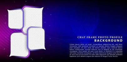 illustration of an chat frame background with text for sign corporate, advertisement business, social media post, billboard agency advertising, ads campaign, motion video, landing page, website header vector