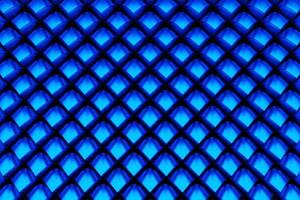 3D rendering. Blue pattern of cubes of different shapes. Minimalistic pattern of simple shapes. Bright creative symmetric texture photo
