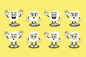 ilustración vector gráfico personaje de dibujos animados de lindo mascota huevos fritos con pose. adecuado para la ilustración de libros infantiles y el diseño de elementos.