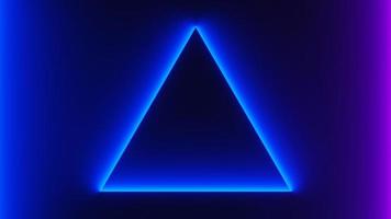 3d render of flash neon and light glowing on dark scene. Speed light moving lines. photo