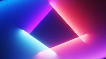 Abstract colorful neon glowing light background. Speed light illuminated. Florescent on the dark scene. Curvy moving line shape. 3D render. photo