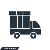 Fast delivery truck icon logo vector illustration. Fast shipping symbol template for graphic and web design collection