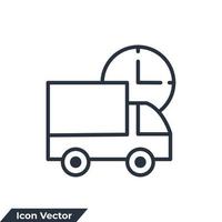 fast shipping icon logo vector illustration. Delivery Truck symbol template for graphic and web design collection