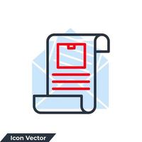 invoice icon logo vector illustration. Bill payment symbol template for graphic and web design collection