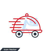 food delivery icon logo vector illustration. Fast delivery food symbol template for graphic and web design collection