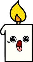 comic book style cartoon lit candle vector