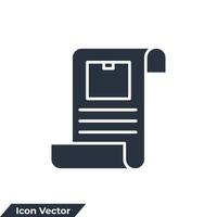 invoice icon logo vector illustration. Bill payment symbol template for graphic and web design collection