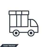 Ilustración de vector de logotipo de icono de camión de entrega rápida. plantilla de símbolo de envío rápido para la colección de diseño gráfico y web